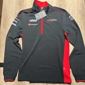 Haas Racing F1 2023 Team Fitted 1/4 Zip Sweater - Black